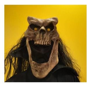 Swamp man open mouth, long hair mask with cloak Adult Unisex Medium/Large